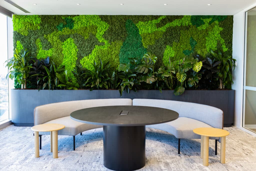 Moss wall in a Corporate Collaboration Space